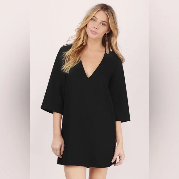 Tobi | Dresses | Tobi Medium Wisteria Kimono Shift Dress In Black Wedding  Guest Dress | Poshmark